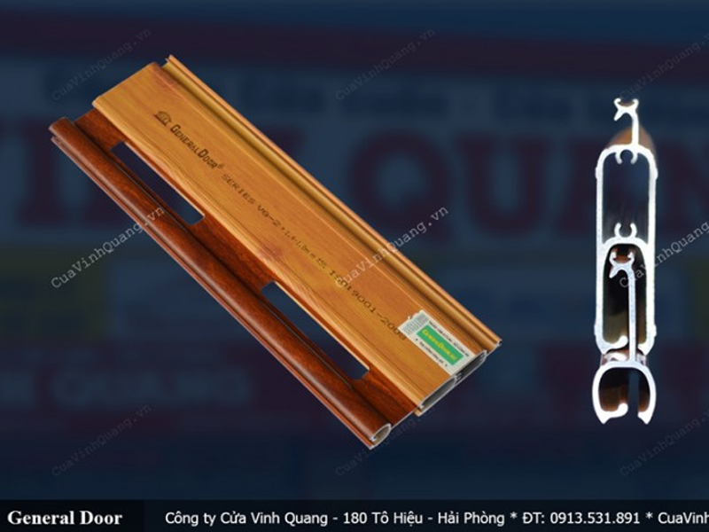 Cửa cuốn siêu thoáng Vân gỗ
