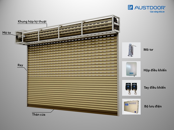 Cửa cuốn khe thoáng Austdoor
